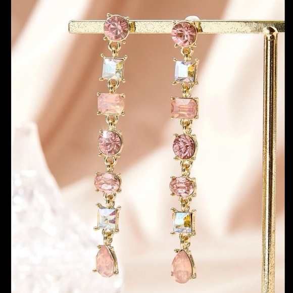 Betsey Johnson Cubic Zirconia Dangle Earrings - Picture 2 of 5